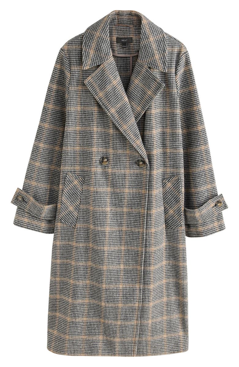 NEXT Windowpane Plaid Coat, Alternate, color, Neutral