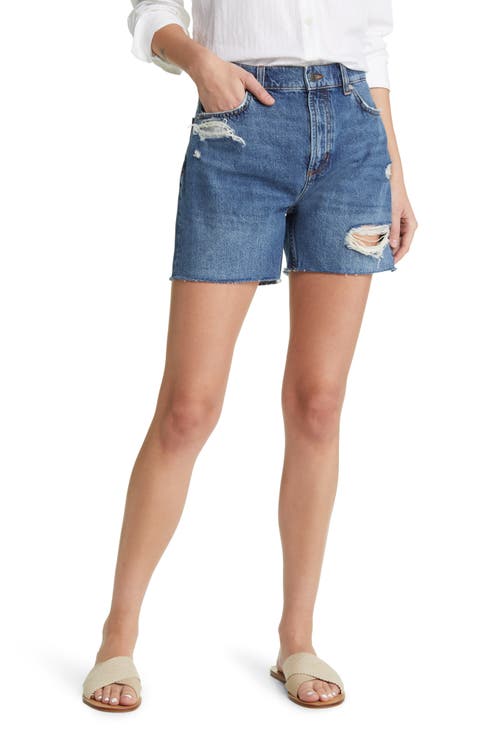 The Hermosa Distressed Denim Shorts (Riverside Distress)