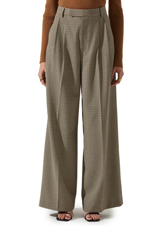 Milani Mini Houndstooth High Waist Wide Leg Pants
