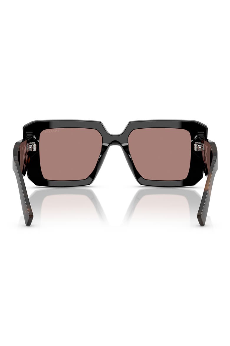 51mm Square Sunglasses, Alternate, color, BLACK BROWN
