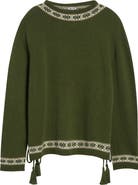 Bode Moritz Tassel Trim Virgin Wool Sweater