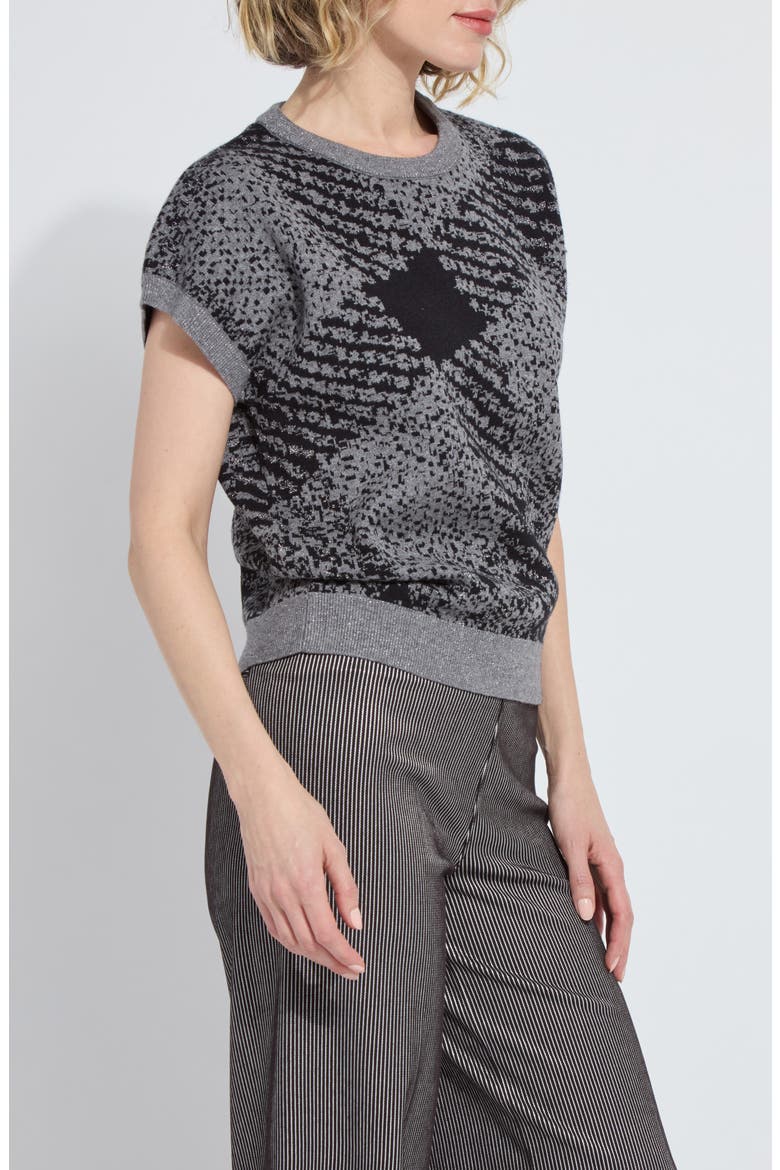 Germaine Pullover Sweater, Alternate, color, LUREX DIAGONAL PLAID