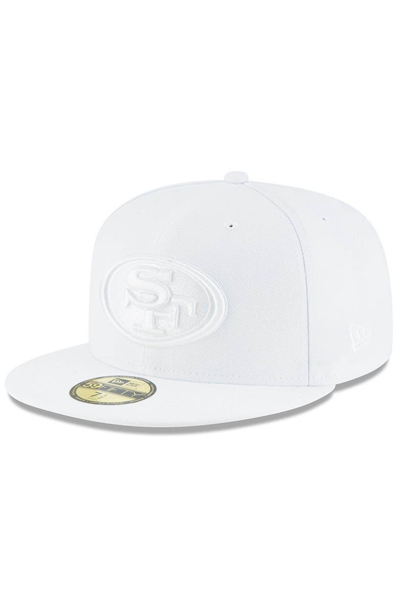 New Era Men's New Era San Francisco 49ers White on White 59FIFTY