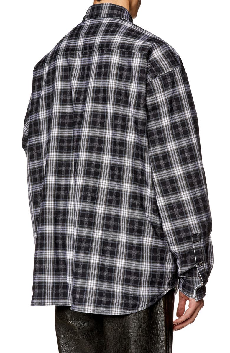 DIESEL<sup>®</sup> S-Dewny Plaid Reversible Overshirt, Alternate, color, 
