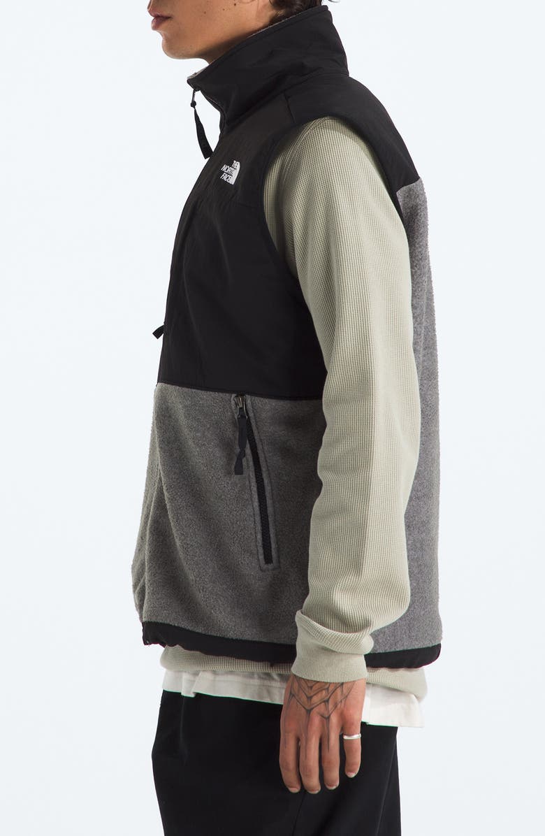 The North Face Retro Denali Vest, Alternate, color, Mid Grey Heather/ Black