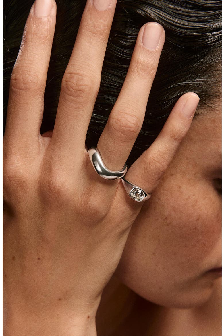 Jude Pinky Signet Ring, Alternate, color, Champagne Quartz