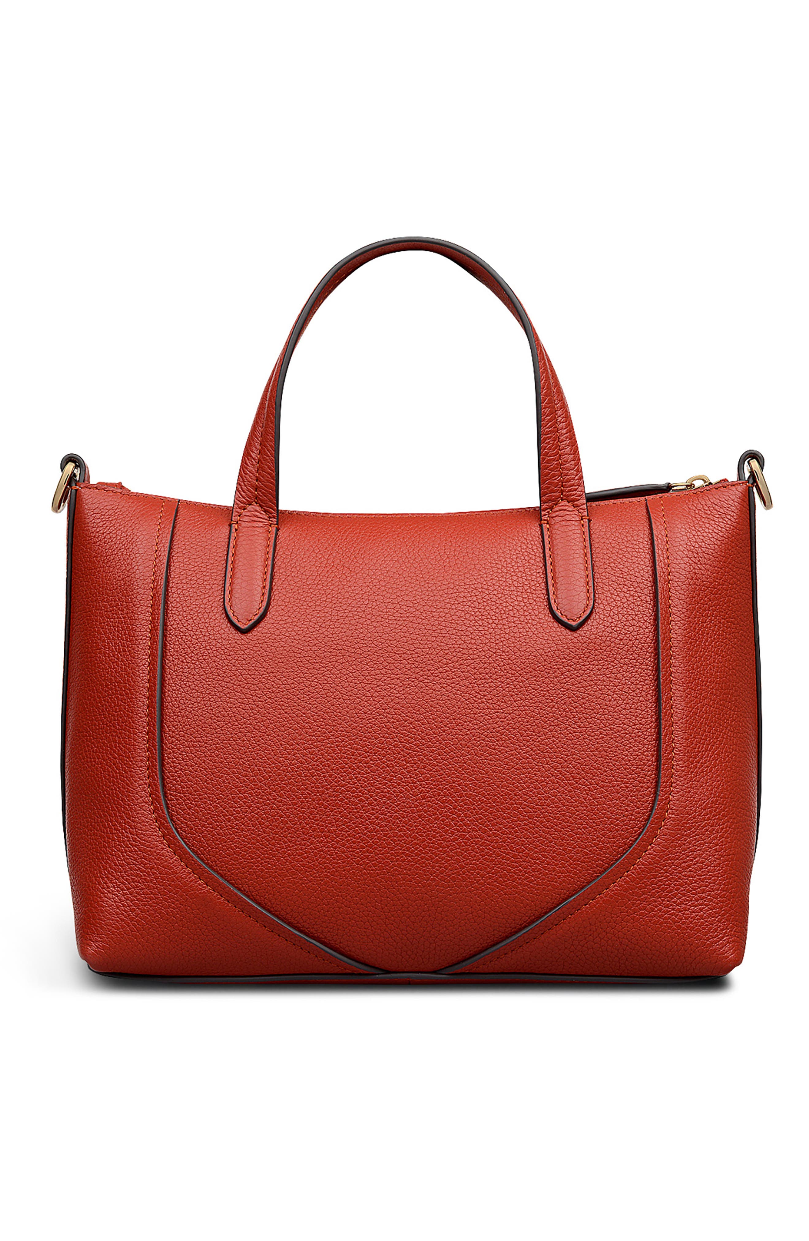 Radley Small Wood Pebbled Leather Satchel, Alternate, color, 