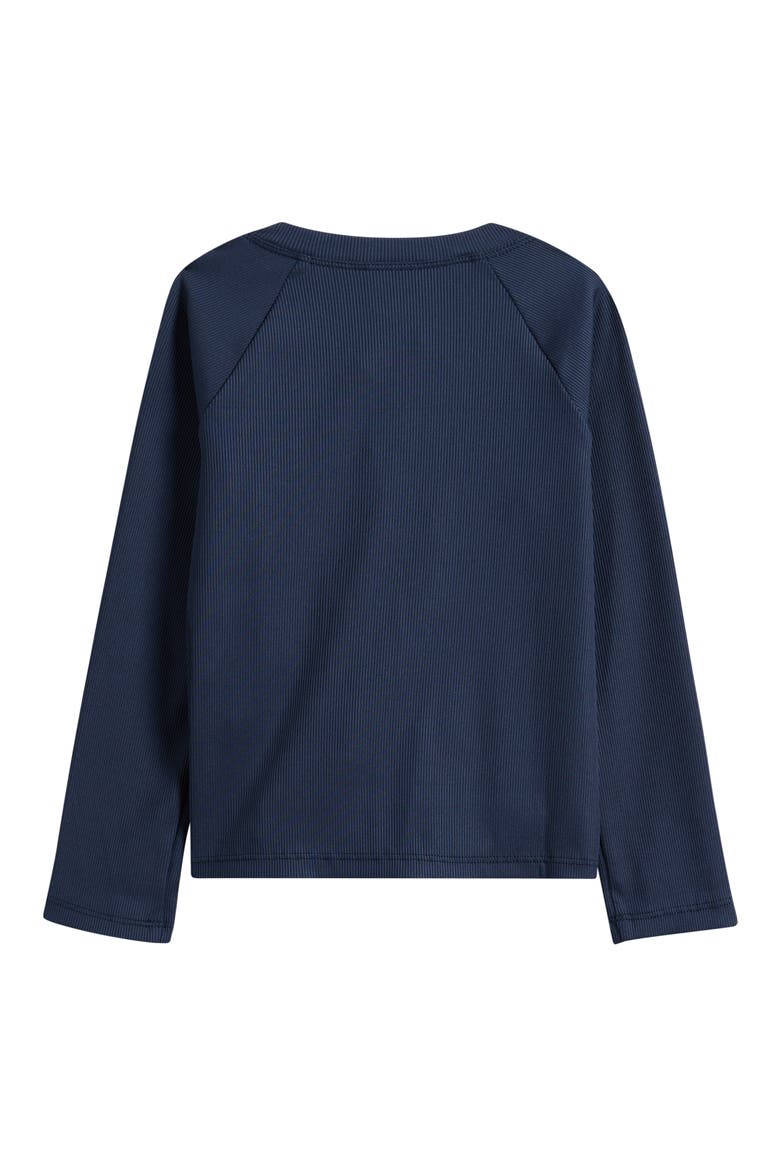 Kids' Long Sleeve Rib Rashguard, Alternate, color, NAVY