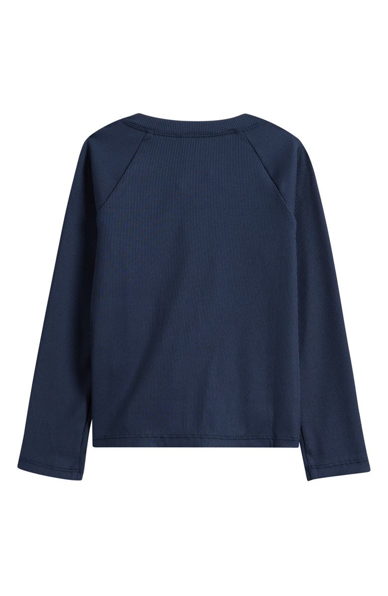 Petit Lem Kids' Long Sleeve Rib Rashguard, Alternate, color, Navy
