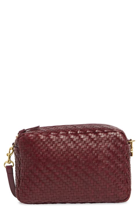 Marisol Woven Leather Crossbody Bag