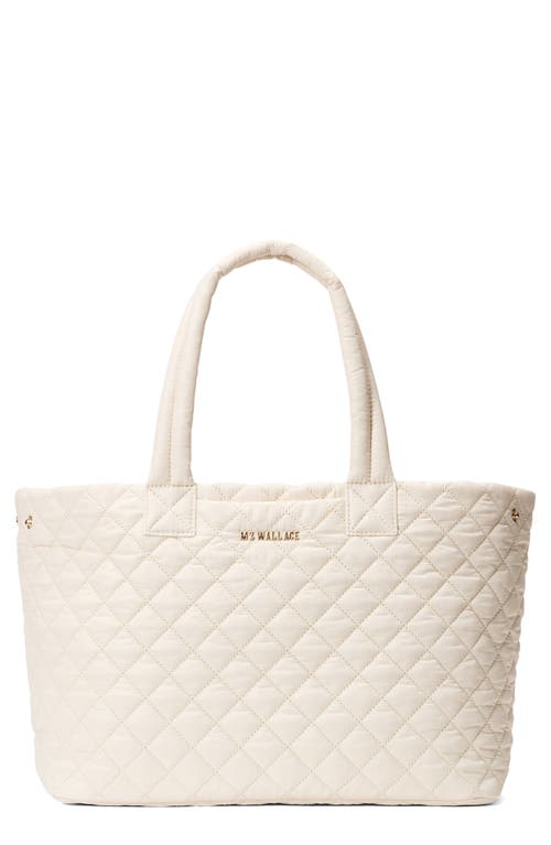 Mz Wallace Medium Metro Quilted Nylon City Tote In Sand