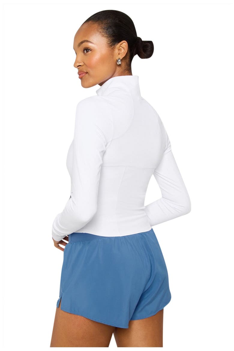 Perfect Storm Cropped Train Jacket, Alternate, color, Classic White