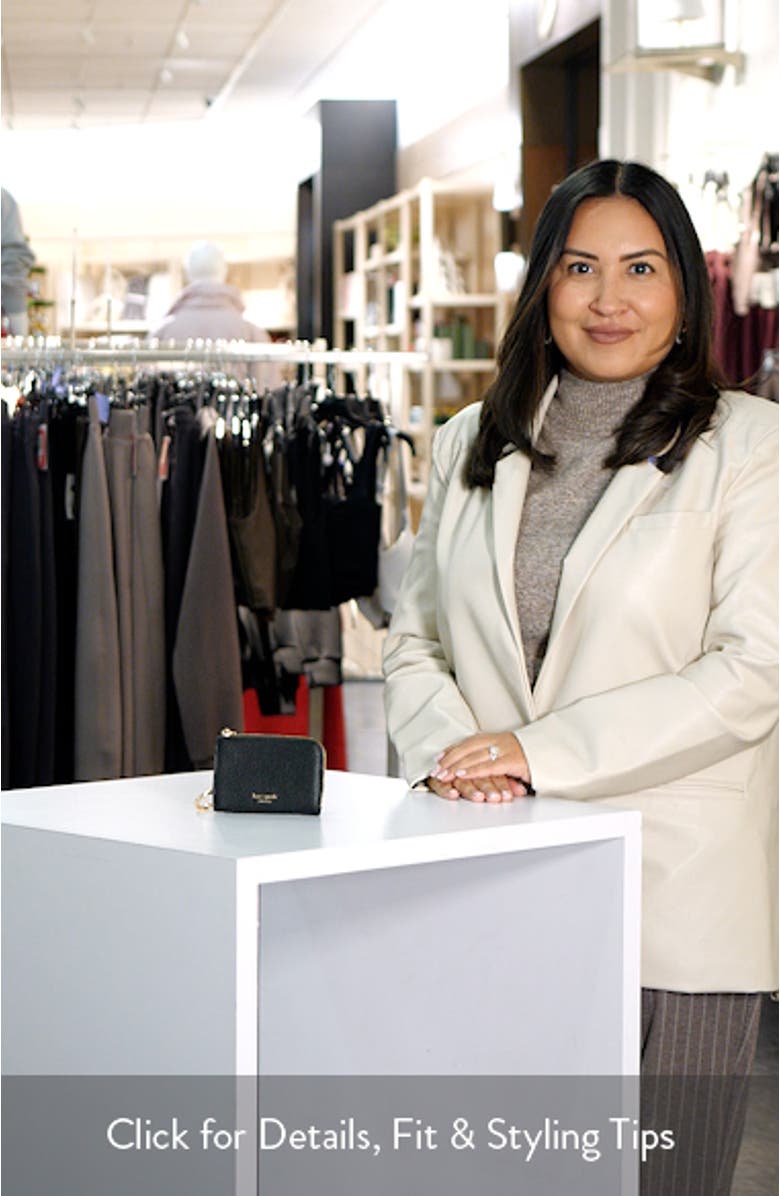 mini pebble leather zip card case, sales video thumbnail