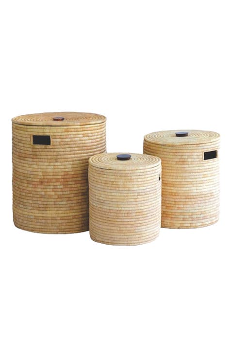 Malawi Basket with Wooden Handle