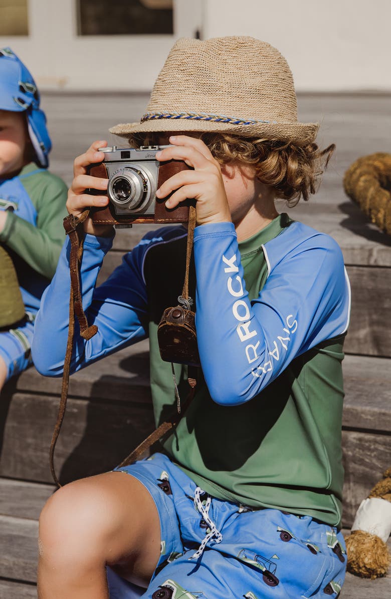 Snapper Rock Kids' Woven Fedora, Alternate, color, Natural