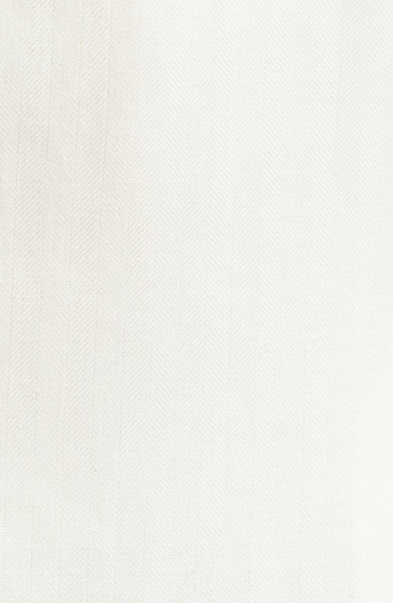 Jack Victor Marco Peak Lapel Wool & Silk Blend Herringbone Sport Coat, Alternate, color, Ecru