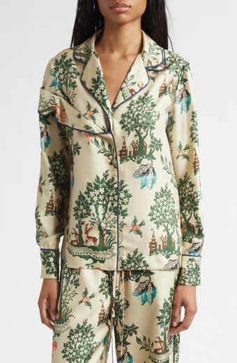 Deconstructed Silk Pajama Top