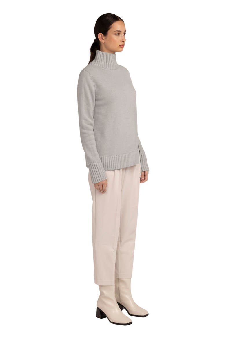 Cut-Out Cashmere Turtleneck, Main, color, chateau gray