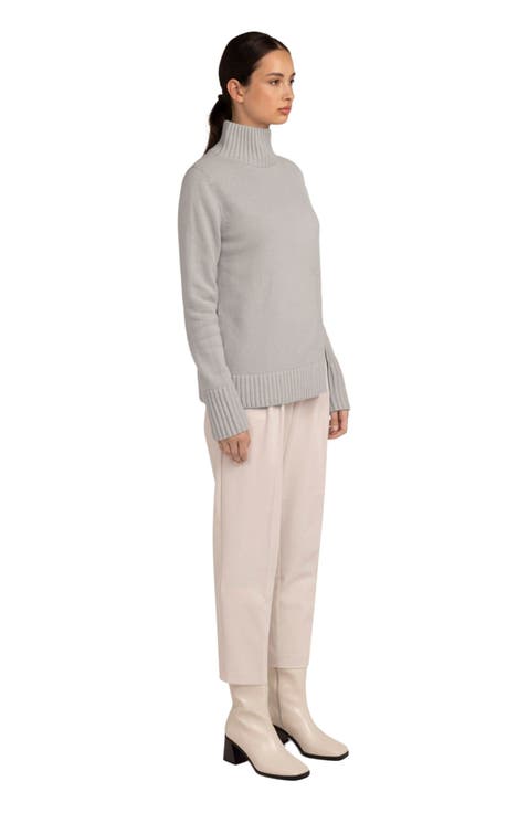 Cut-Out Cashmere Turtleneck