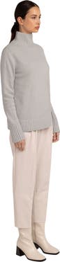 GOBI Mongolian Cashmere Cut-Out Cashmere Turtleneck