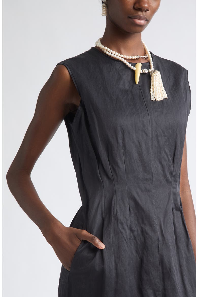 Golightly Loro Piana Wool Midi Dress, Alternate, color, CRISP NOIR
