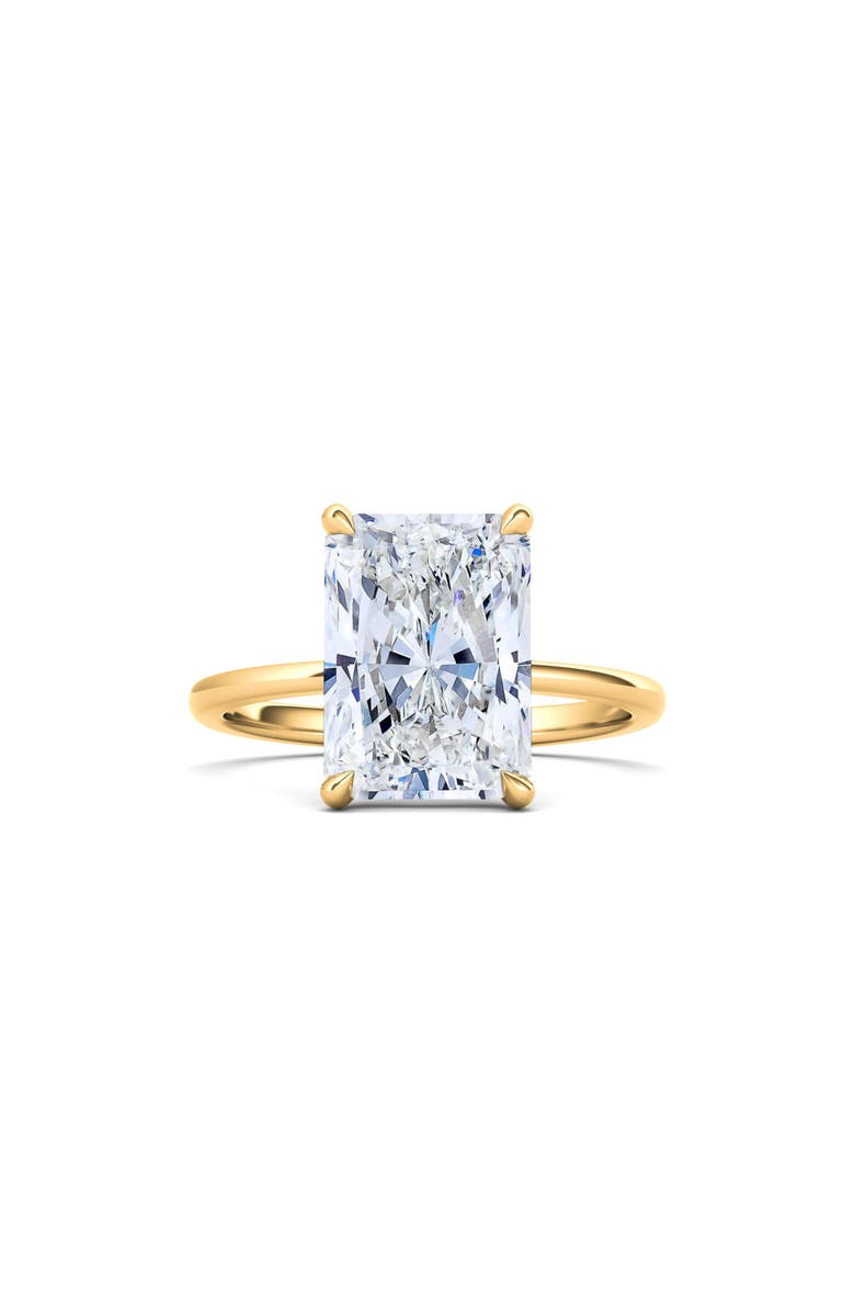 Everyday By HauteCarat Emerald Cut Lab Created Diamond 18K Gold Ring - 1.21 ctw, Main, color, 18K Yellow Gold