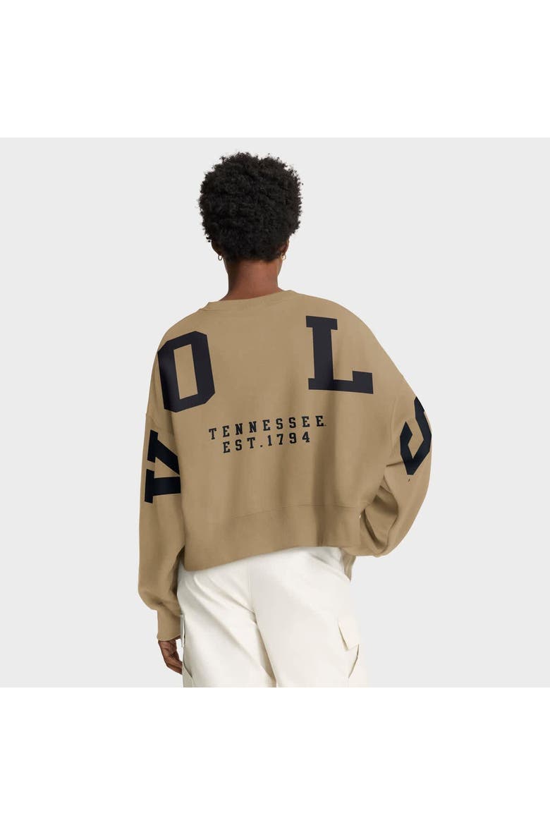 Women's Nike Tan Tennessee Volunteers Oversized Phoenix 2-Hit Pullover Sweatshirt, Alternate, color, Tan