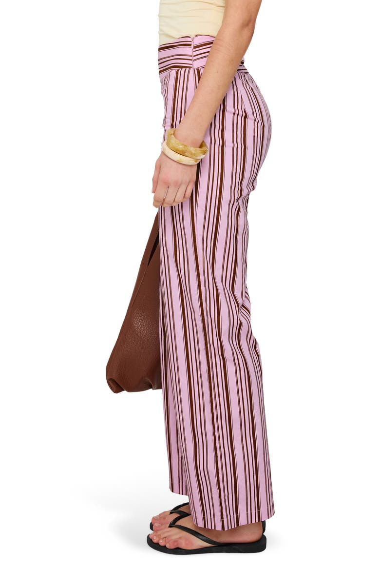 Leocadie Stripe Cotton Pants, Alternate, color, PINK STRIPE