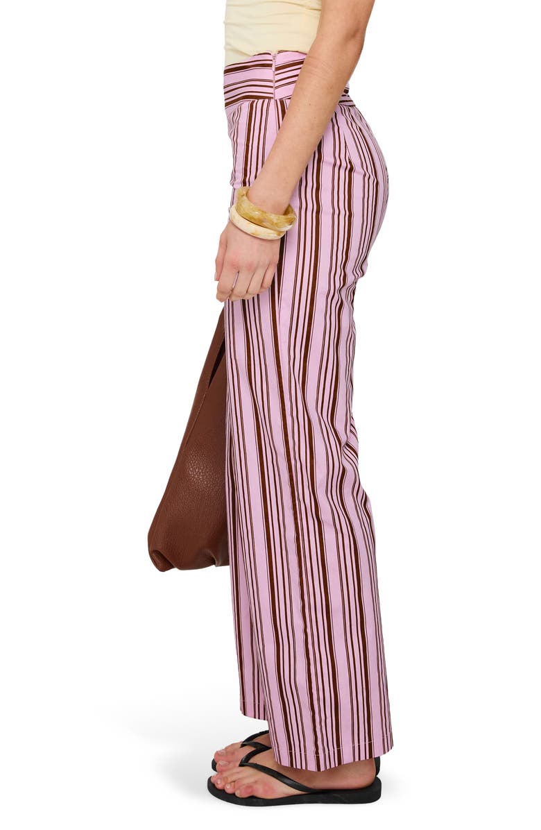 Princess Polly Leocadie Stripe Cotton Pants, Alternate, color, Pink Stripe