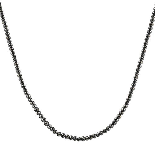 Bliss Diamond 33ct Black Diamond Necklace In 18k White Gold