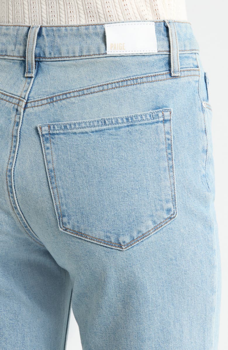 PAIGE Stevie High Waist Ankle Straight Leg Jeans, Alternate, color, Glide