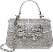 Judith Leiber Crystal Bow Top Handle Bag