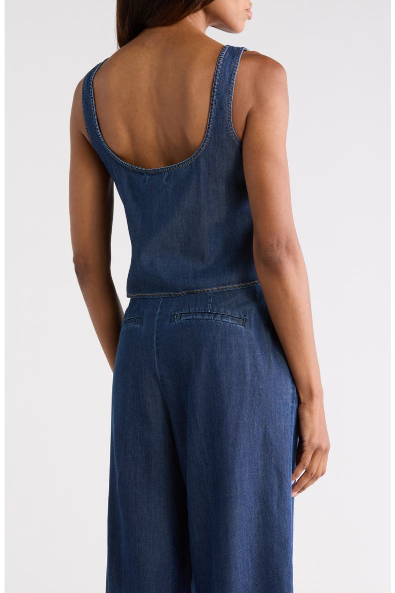 Denim Button Front Tank, Alternate, color, INDIGO1187