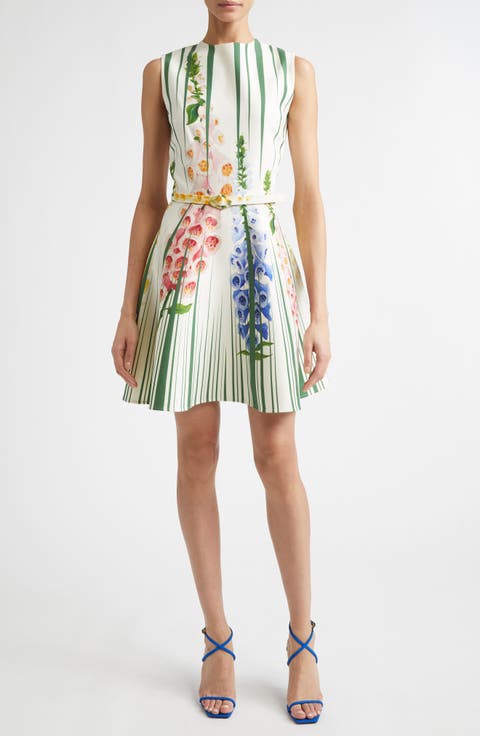 Foxgloves Cotton Poplin Dress