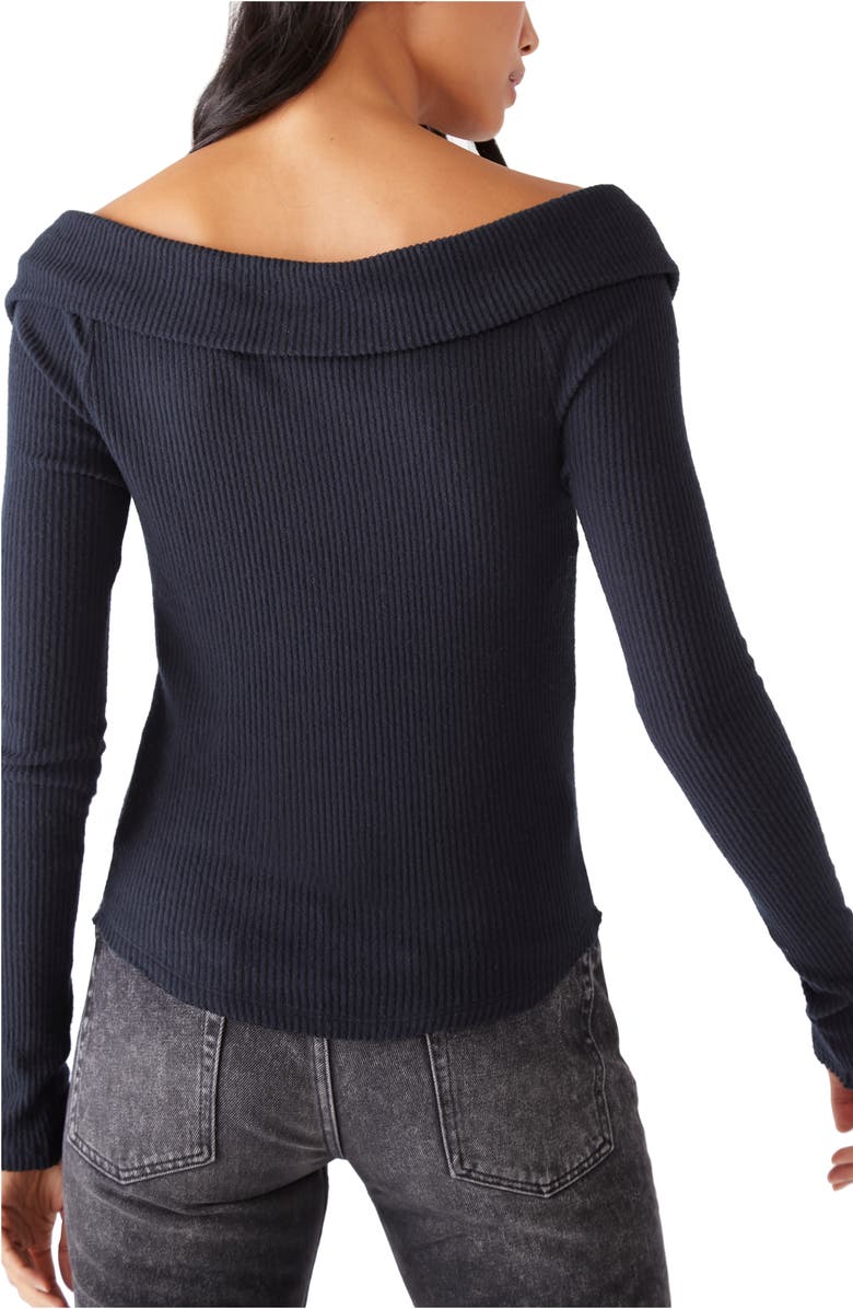 Free People Hot Stuff Rib V-Neck Top, Alternate, color,