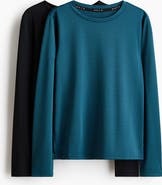 H&M 2-Pack Long-Sleeved Sports Shirts With Drymove