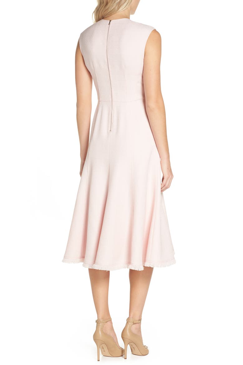 Fringe Hem A-Line Dress, Alternate, color, BLUSH