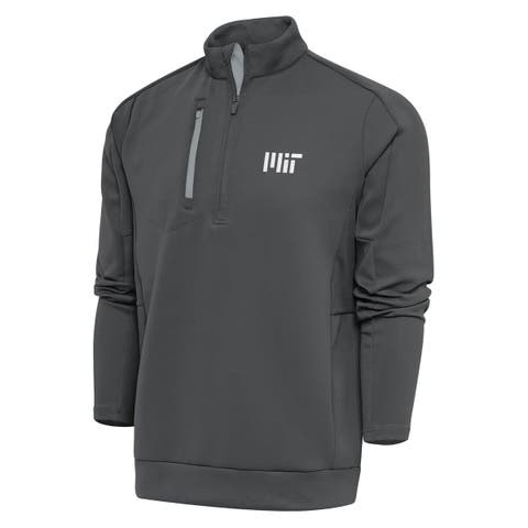 Men's Antigua  Pewter MIT Engineers Generation Quarter-Zip Pullover Top