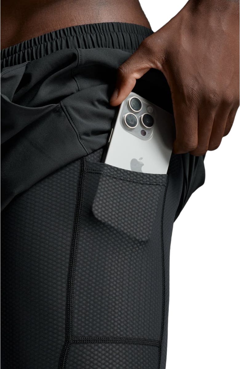 2XU Aero Mesh 2-in-1 5 Inch Short, Alternate, color, Black/Silver Reflective