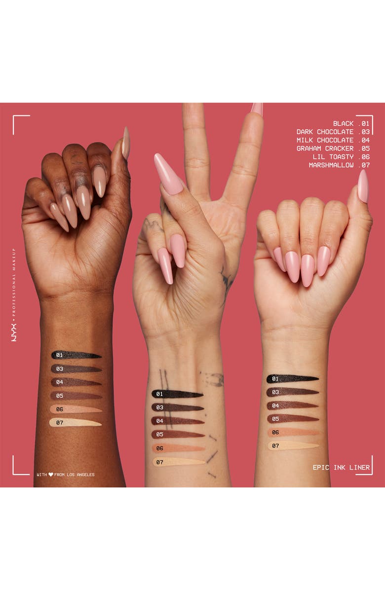 NYX PROFESSIONAL MAKEUP Epic Ink Waterproof Liquid Eyeliner, Alternate, color, Black