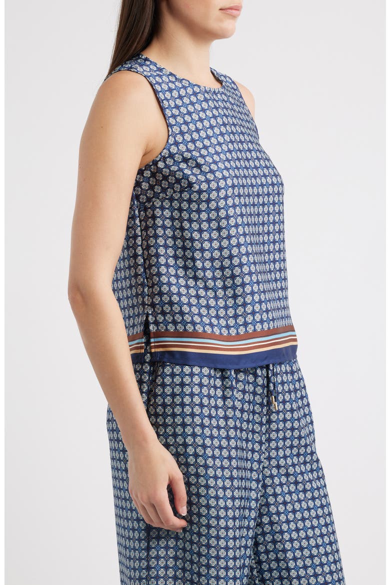 Geo Print Shell Tank, Alternate, color, CLASSIC NAVY