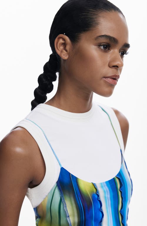 Desigual Sleeveless Maxi Dress In White