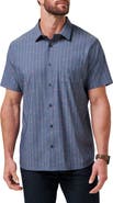 TravisMathew Deco Short Sleeve Cotton Blend Button-Up Shirt