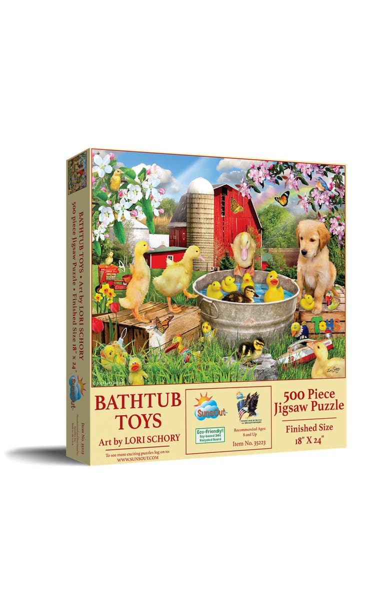 Sunsout Bathtub toys 500 piece Jigsaw Puzzle for Adults, Main, color, Multicolor