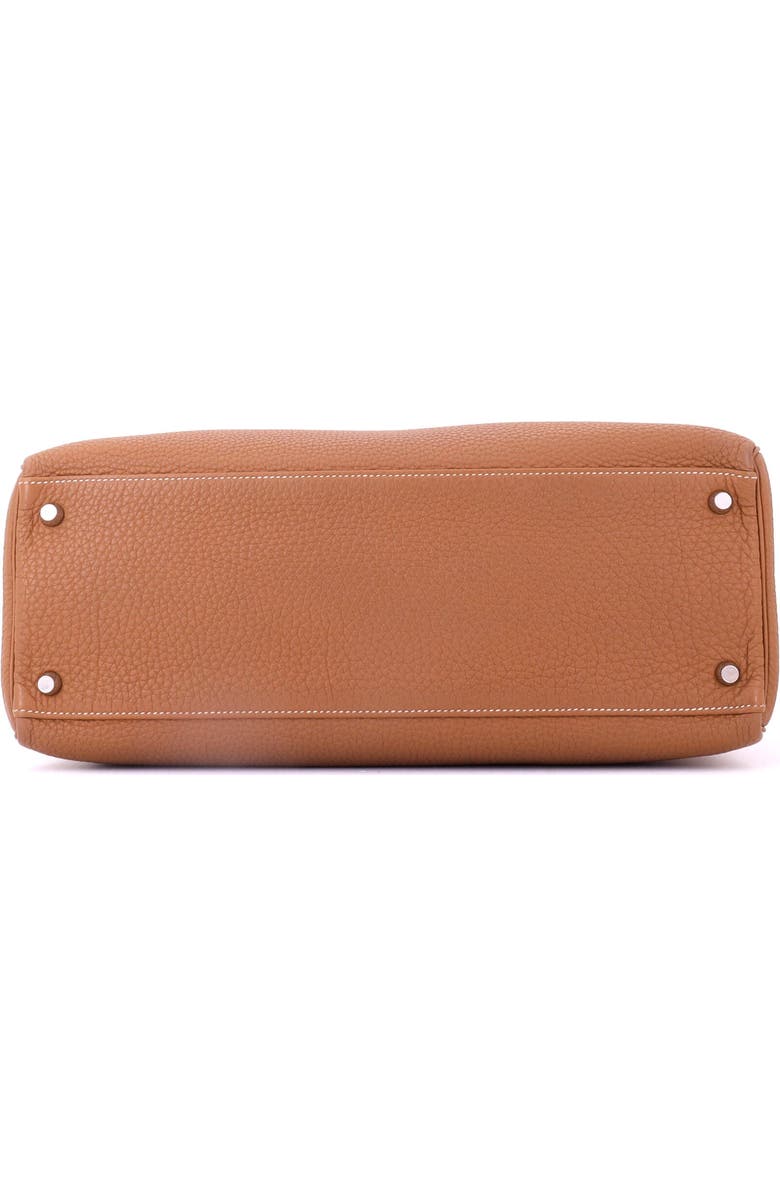 Pre-Owned Hermes Kelly Handbag Brown Togo with Palladium Hardware 35, Alternate, color, Gold