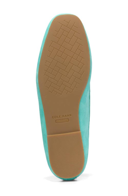 Cole Haan Yara Ballet Flat In Pool Blue Suede