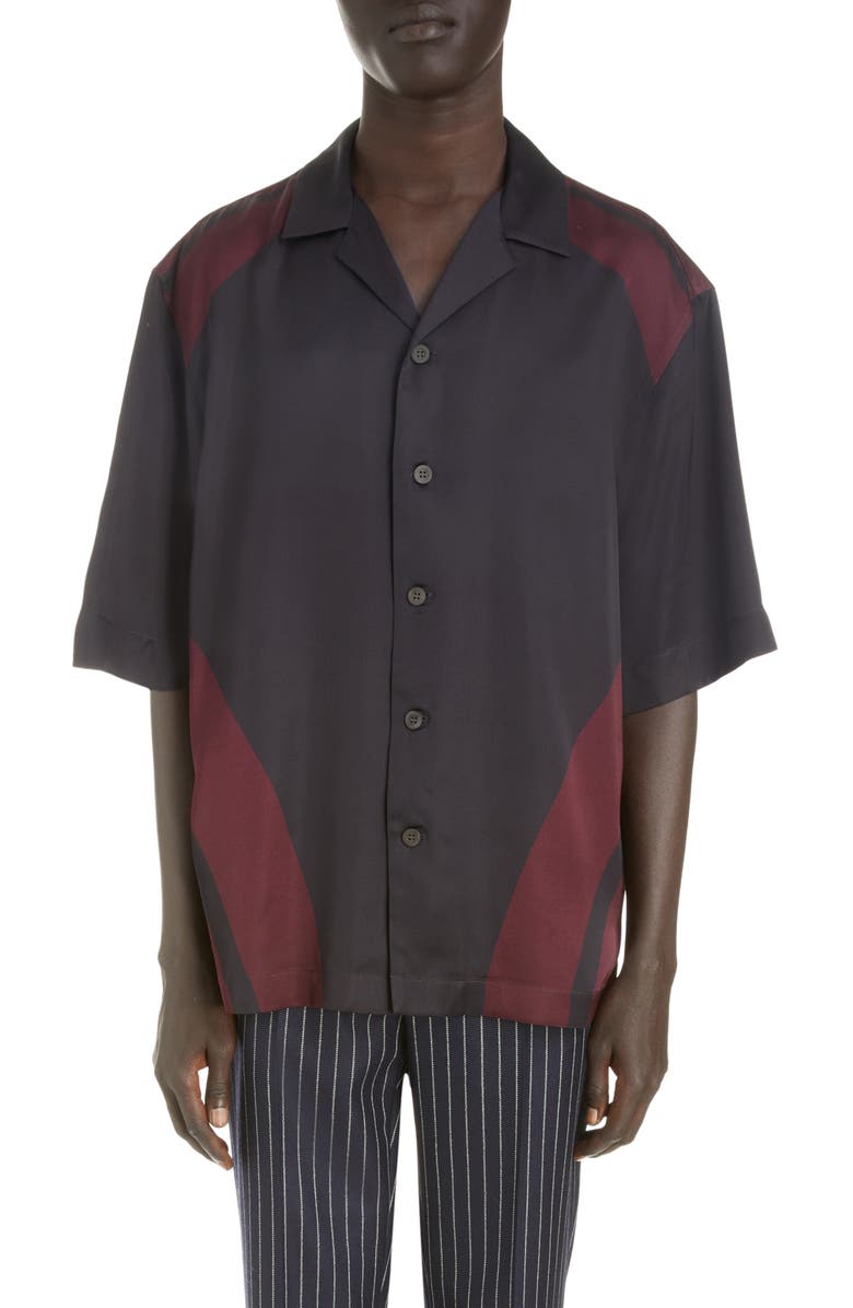 Dries Van Noten Cassi Floral Print Camp Shirt, Main, color, 
