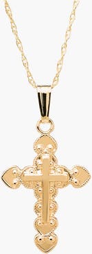Mignonette 14k Gold Cross Necklace