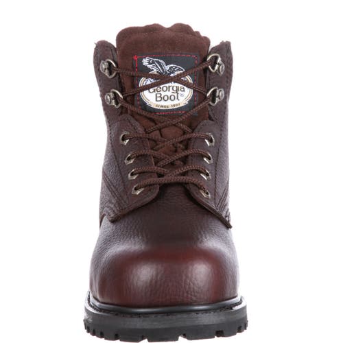 Georgia Boot Padded Oiler Steel Toe Waterproof Work Boot In Brown