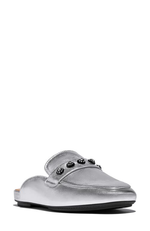 FitFlop Delicato Loafer Mule in Silver 